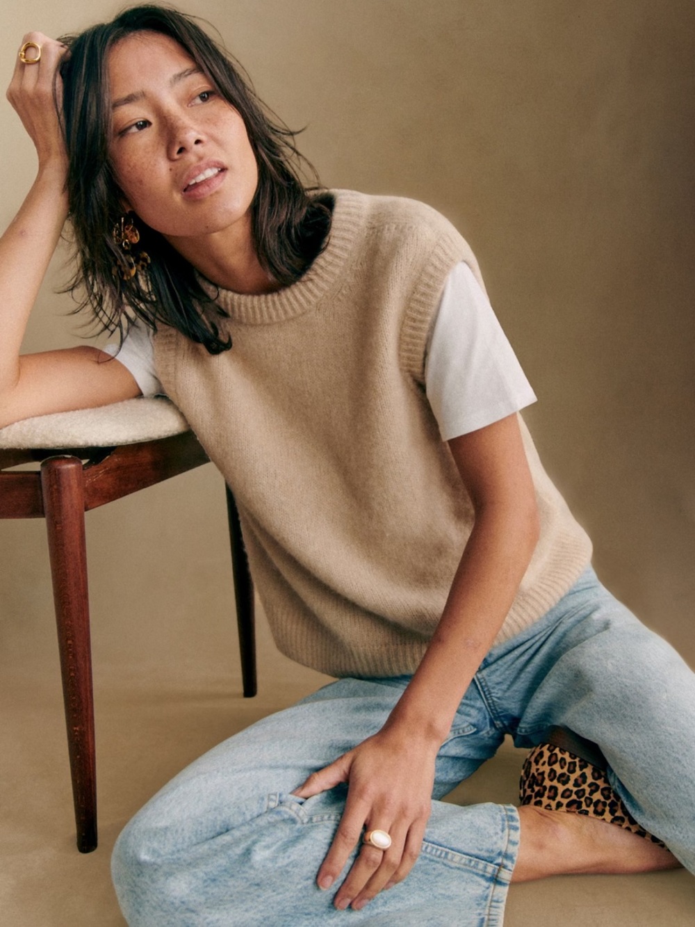 Sezane Samuel Jumper Vanilla - Size S